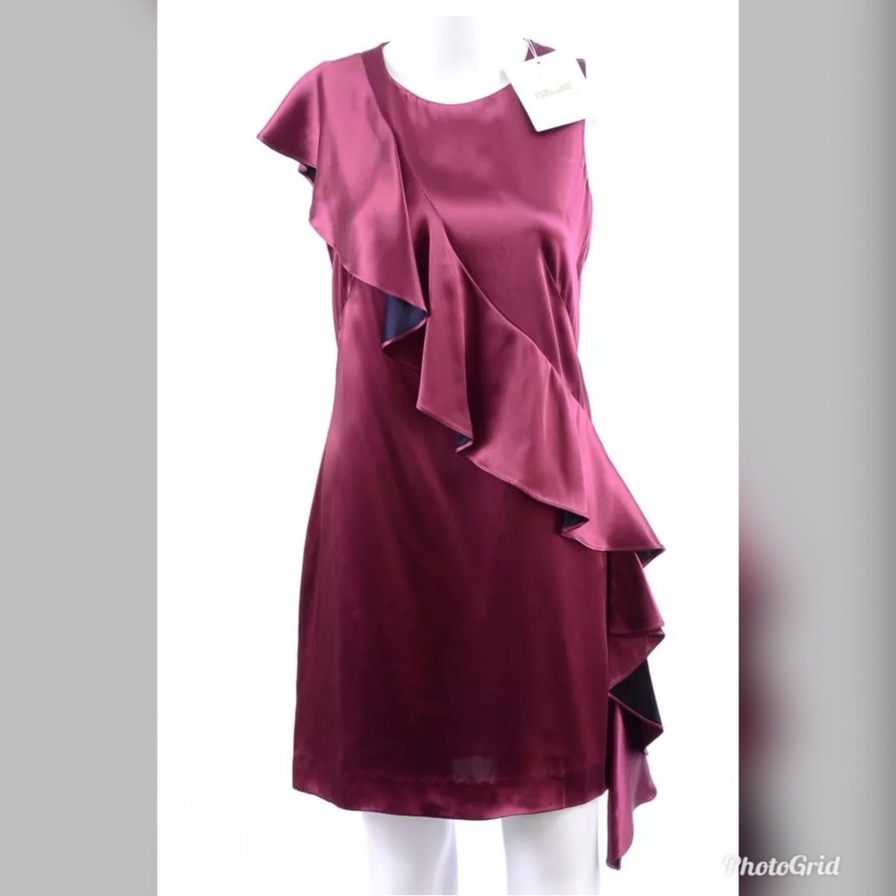 Diane von Furstenberg side ruffle dress in size 4